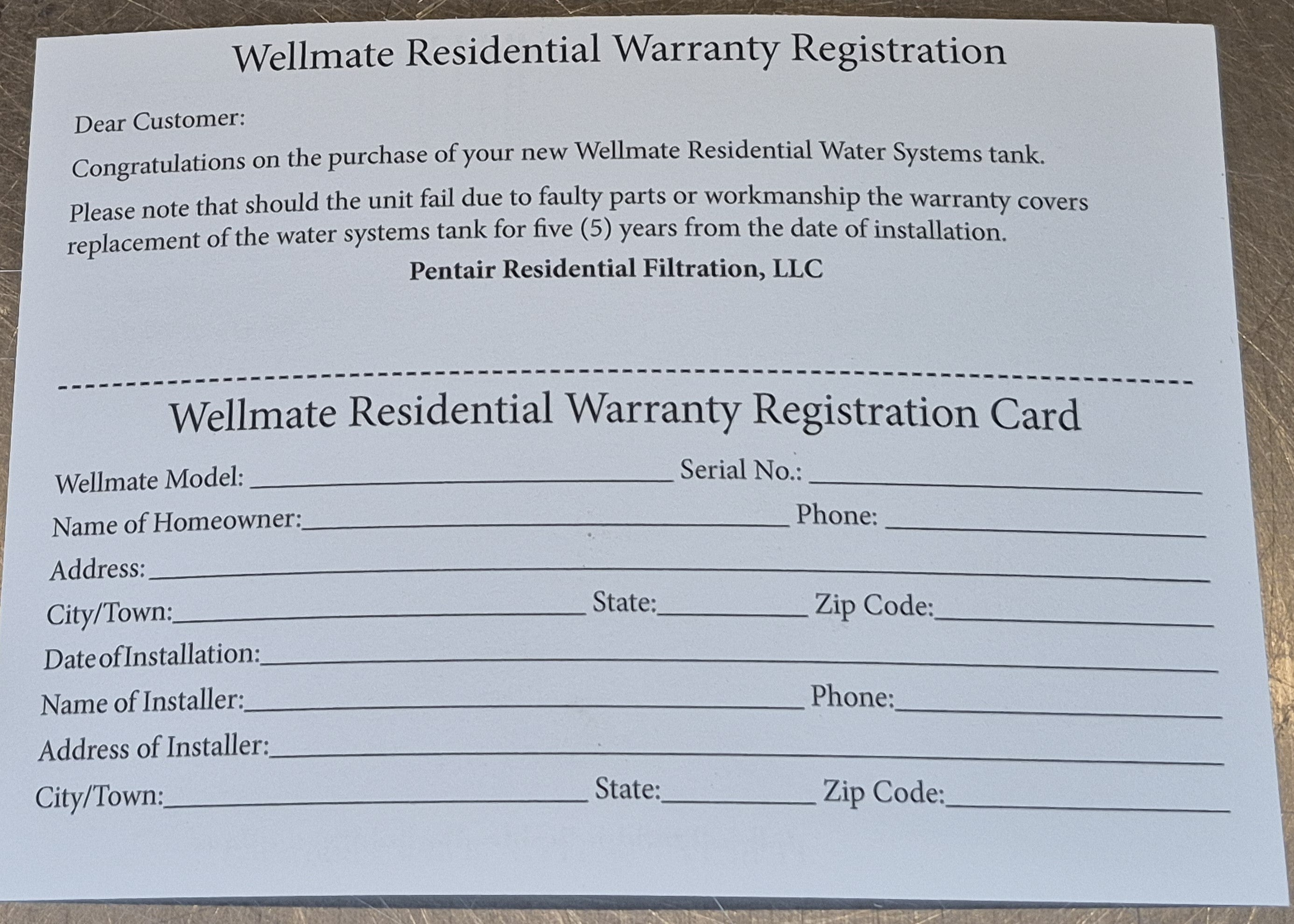 Pentair WellMate WM-23 Quick Connect 80 Gallon Fiberglass Well Tank